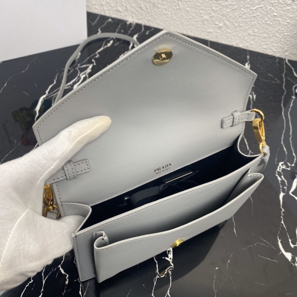 Pra*a saffiano leather mini-bag