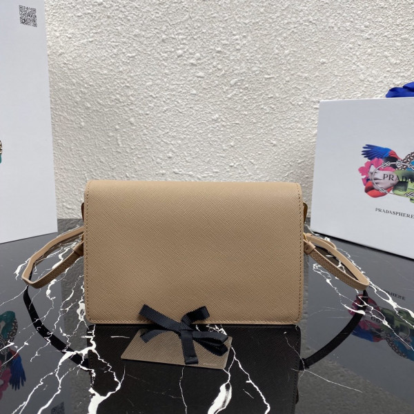 Pra*a saffiano leather mini-bag