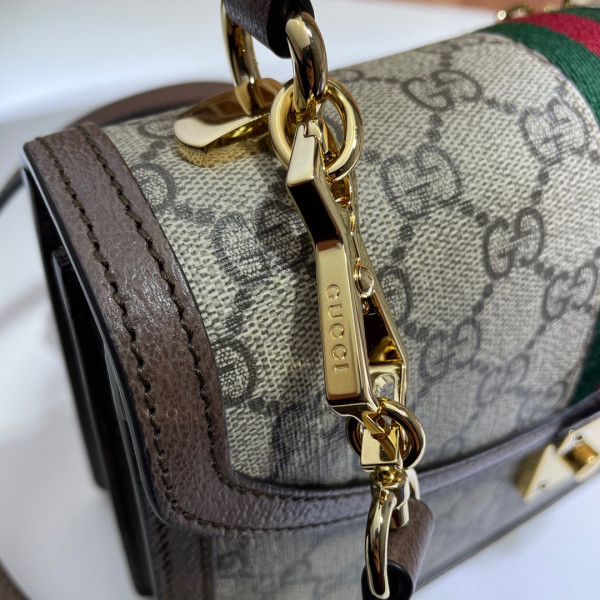 G*u*i ophidia small top handle bag with web