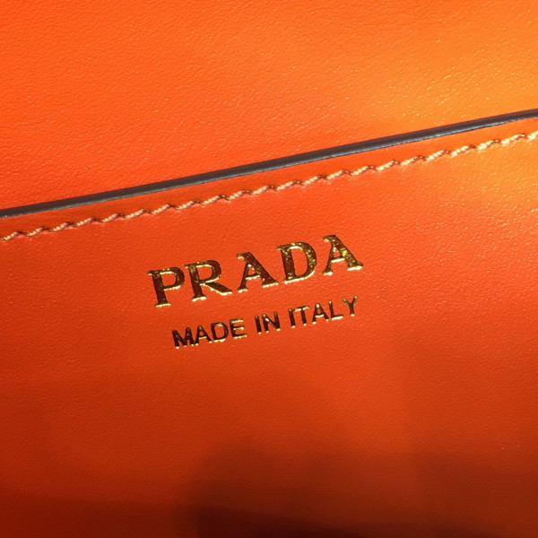Pra*a saffiano leather bucket bag