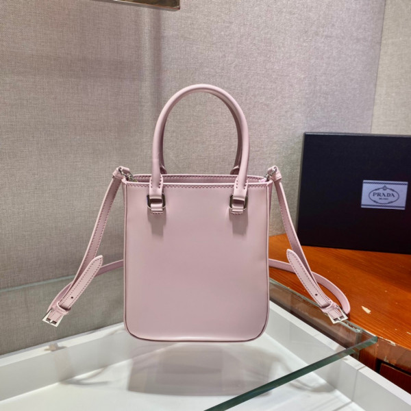 Pra*a small brushed leather tote