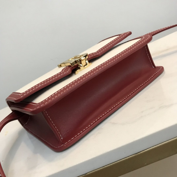 B**rry two-tone canvas and leather tb bag