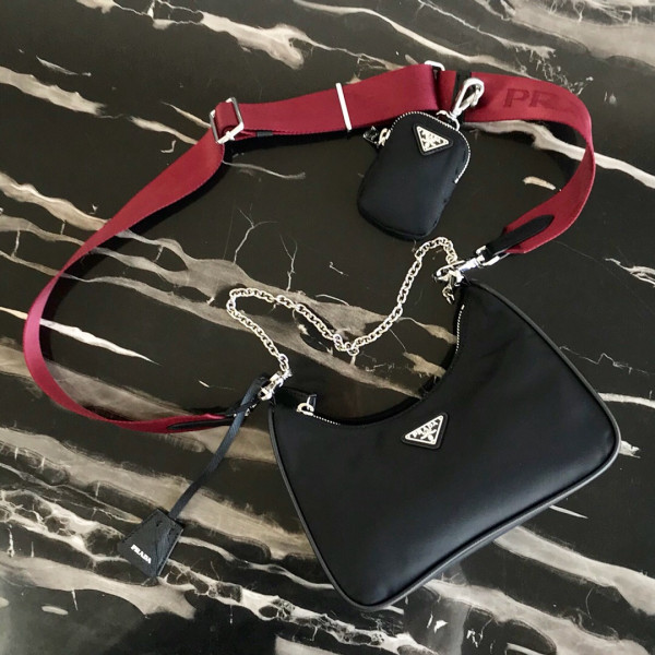 Pra*a nylon hobo bag