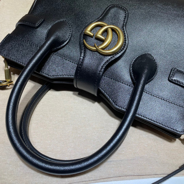G*u*i small top handle bag with double g