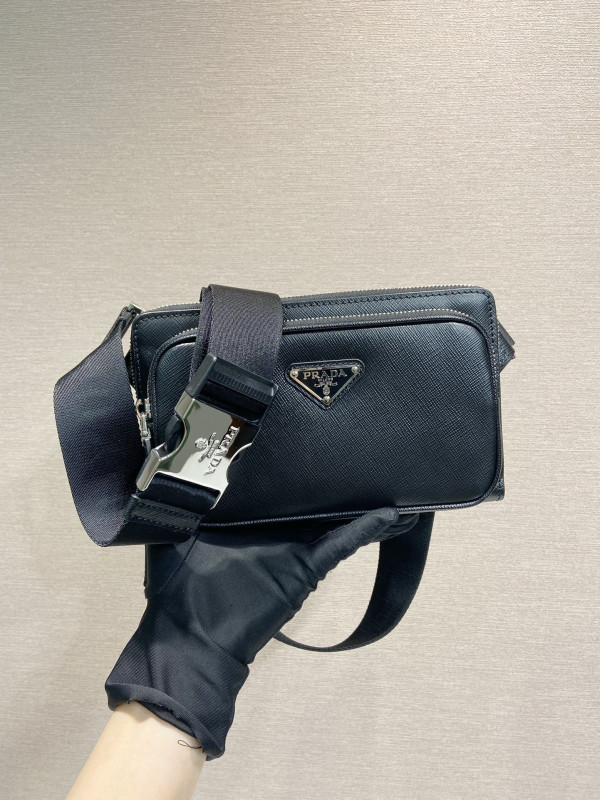 Pra*a saffiano leather belt bag