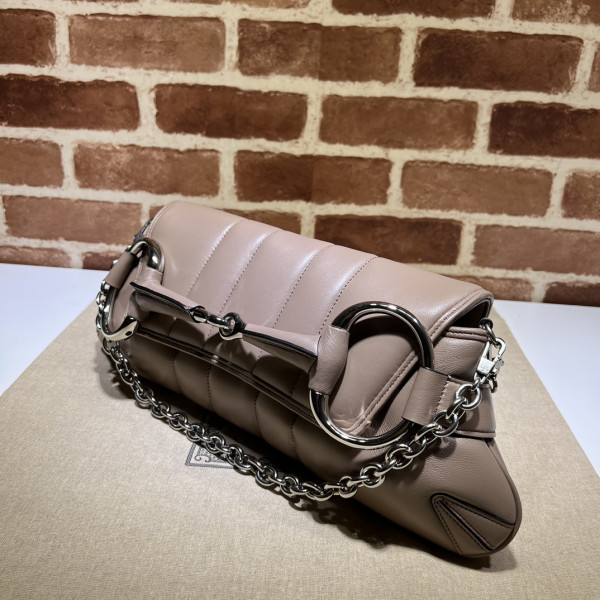 G*u*i horsebit chain big shoulder bag