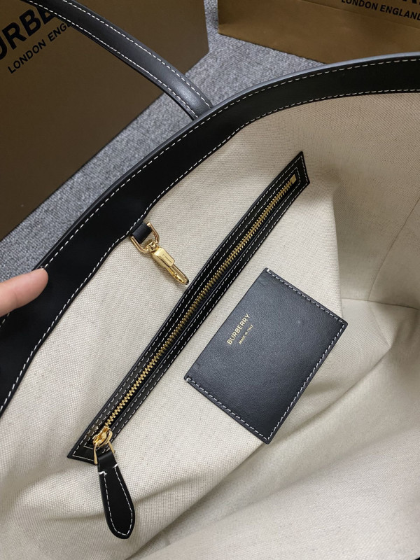 B**rry medium check tote bag-34*14*28cm