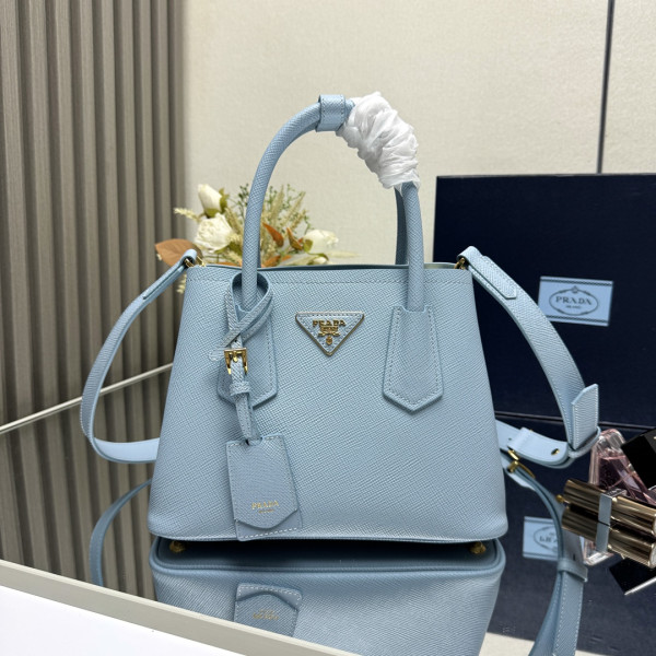 Pra*a small double saffiano leather bag