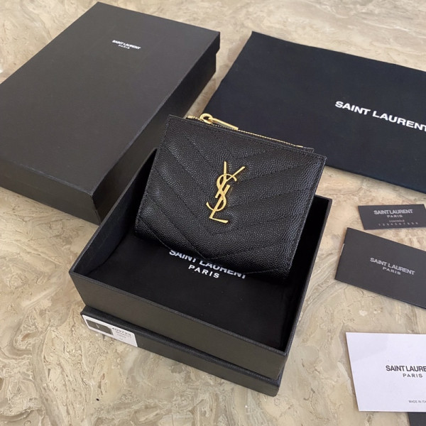 Y*L monogram zipped card case