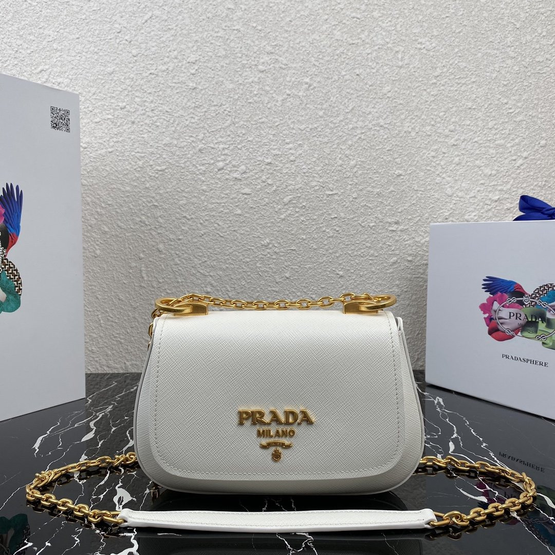 Pra*a saffiano leather