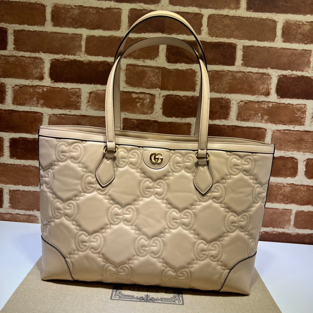 G*u*i gg matelassé leather medium tote