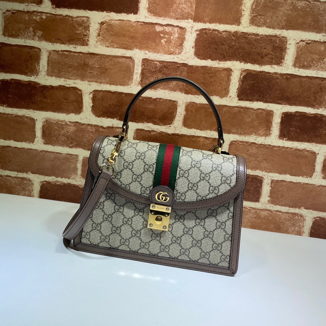 G*u*i ophidia small top handle bag with web
