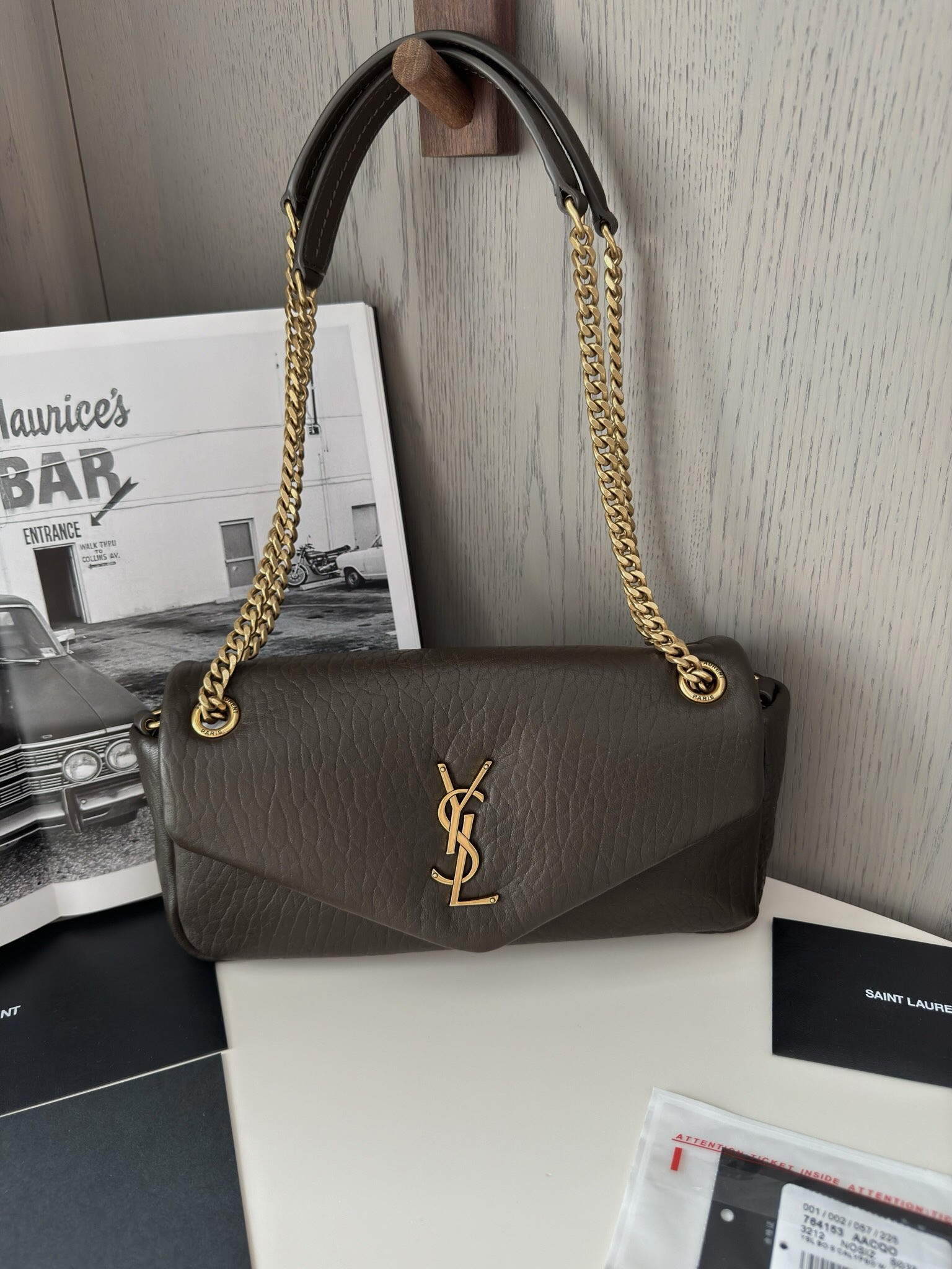 Y*L calypso medium in grained lambskin