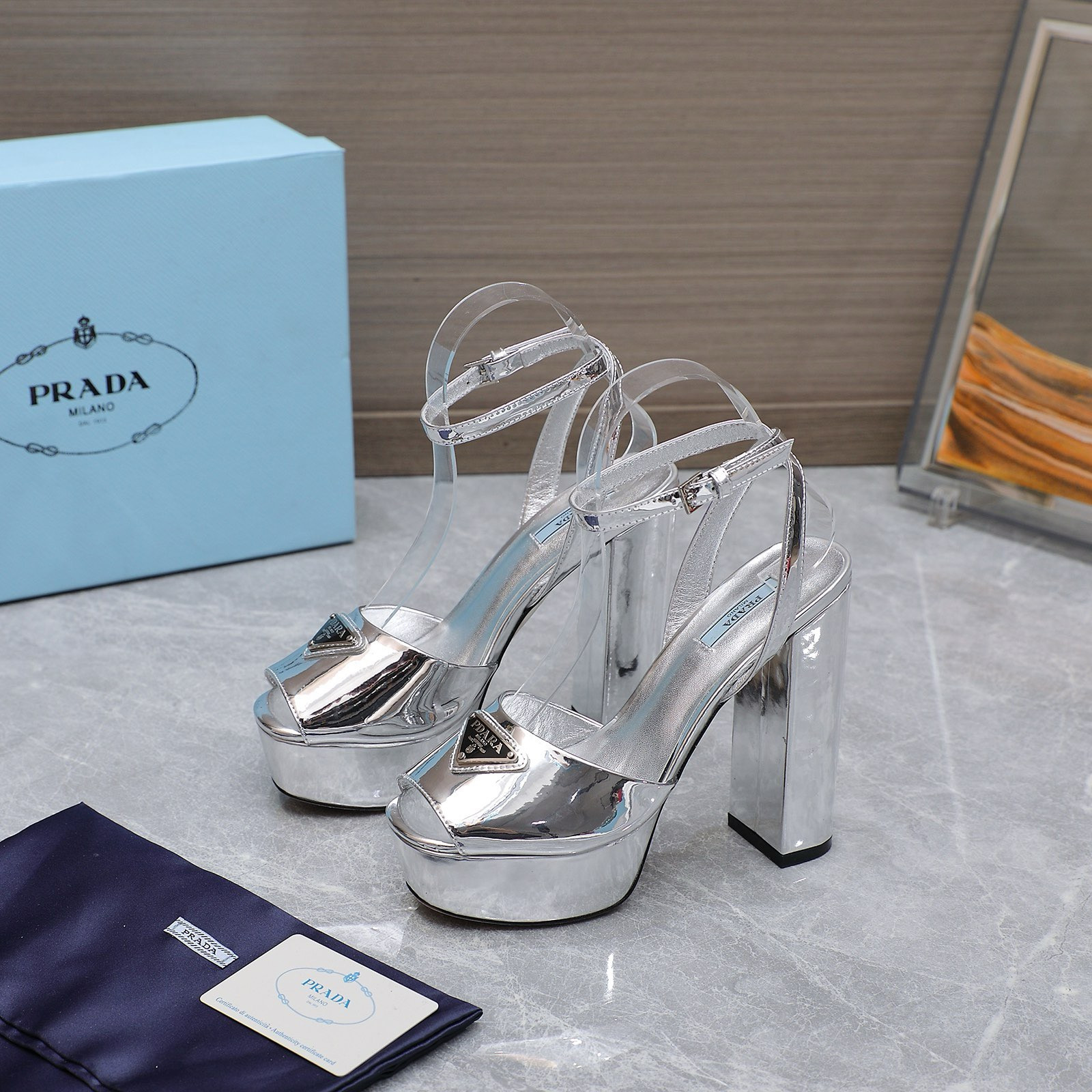 Pra*a platform sandals-13cm