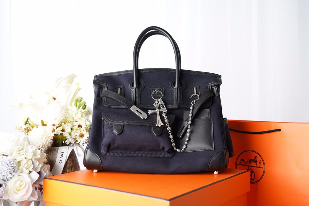 H**mes cargo birkin bag canvas and swift 35